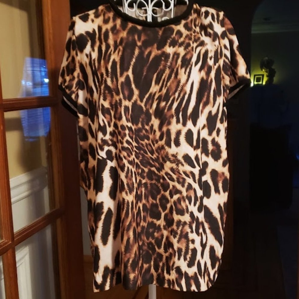 MNG Mango Suit leopard print top sz 8